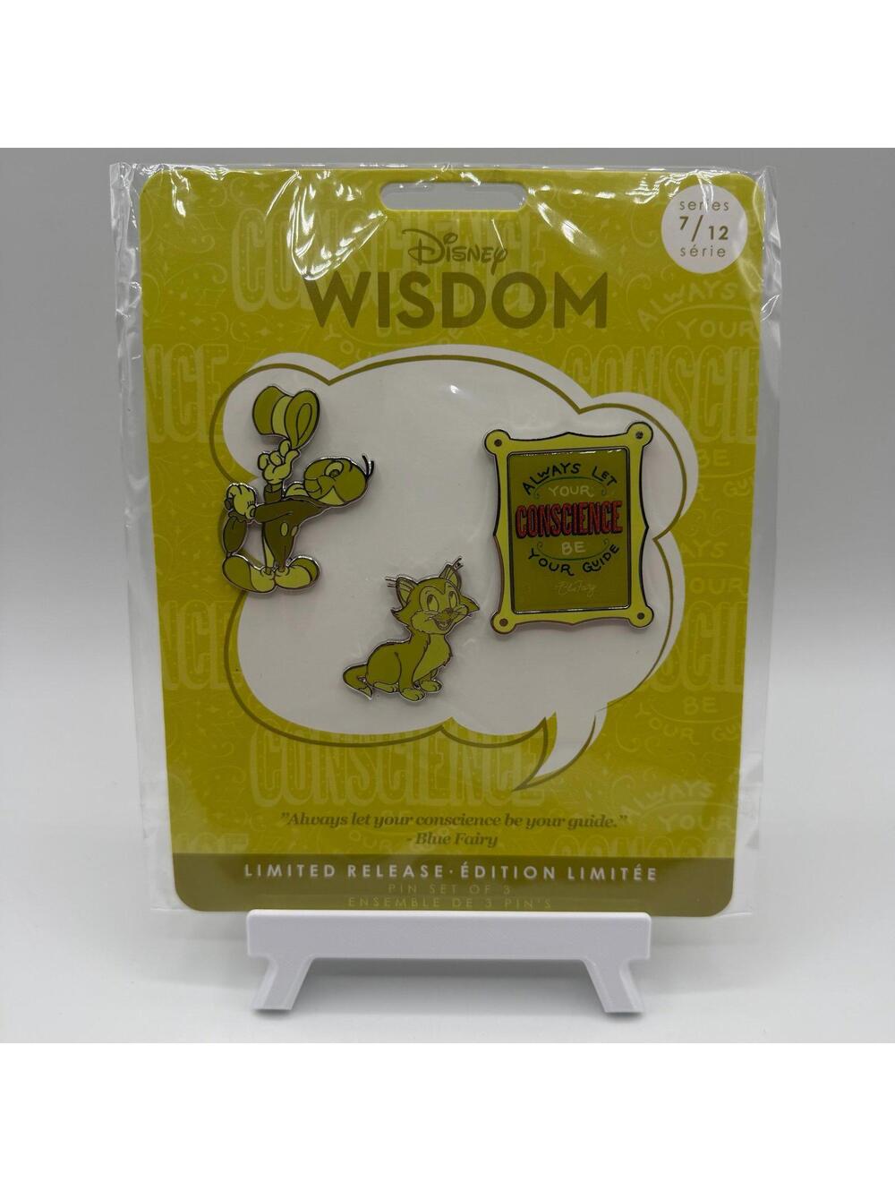 Disney Pin - Wisdom Collection July - Pinocchio Jiminy Cricket Figaro